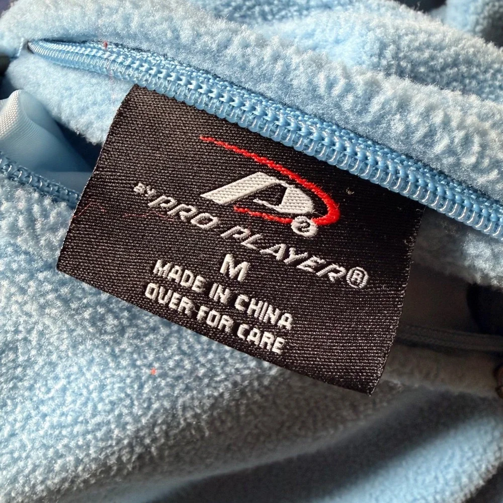 Pro Player UNC Tar Heels Reversible Fleece Windbreaker Jacket Blue Vintage M